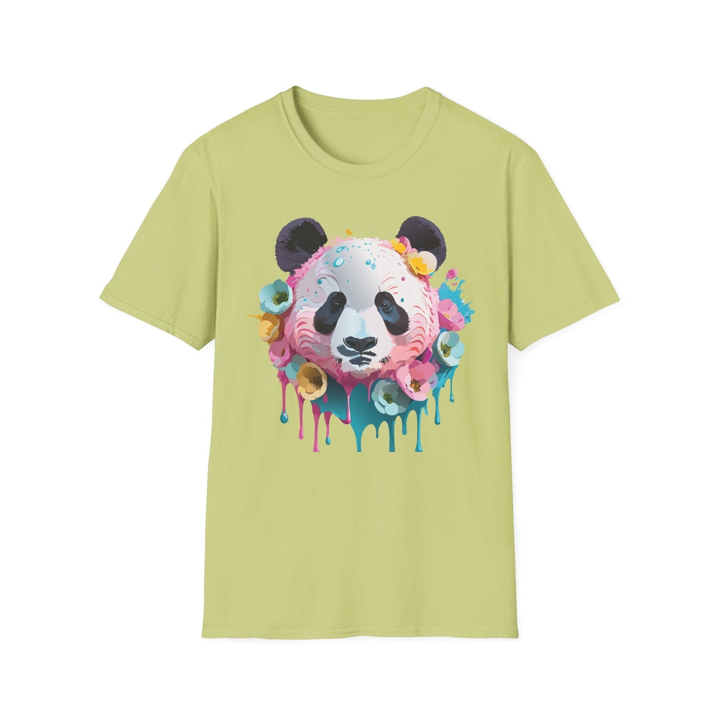 Panda Shirt Unisex T Shirt Graphic Tee Animal Print Gildan Softstyle 64000 100 Percent Cotton