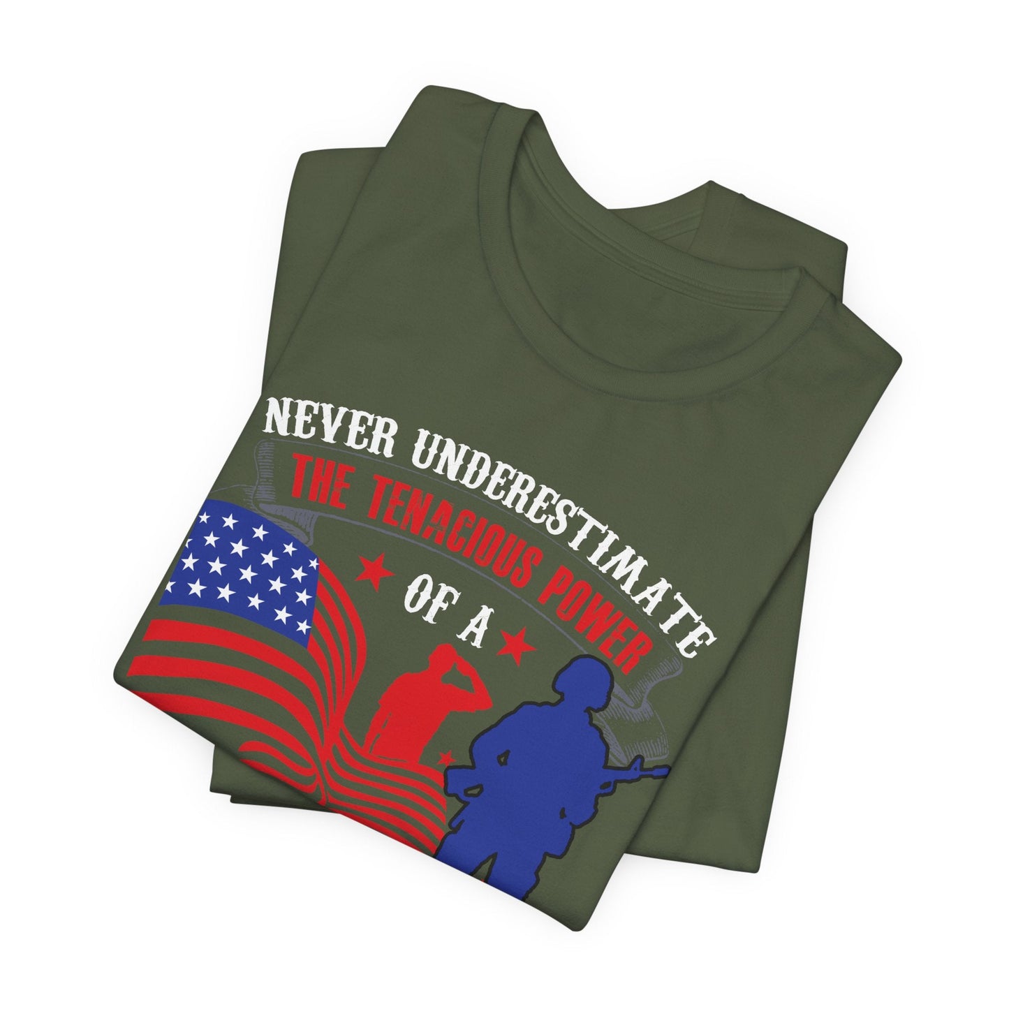 Army Veteran Patriotic Graphic Design Unisex Cotton T-Shirt v53