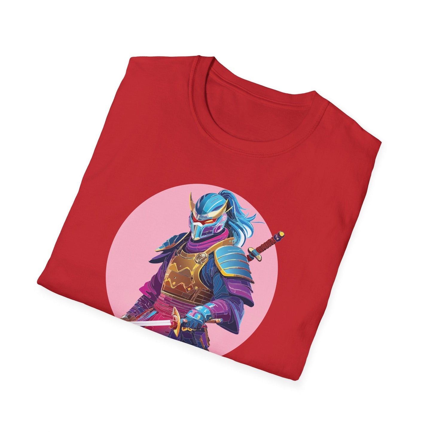 Samurai Themed Unisex Softstyle Tee Shirt Gildan 64000 100 Percent Ring Spun Cotton