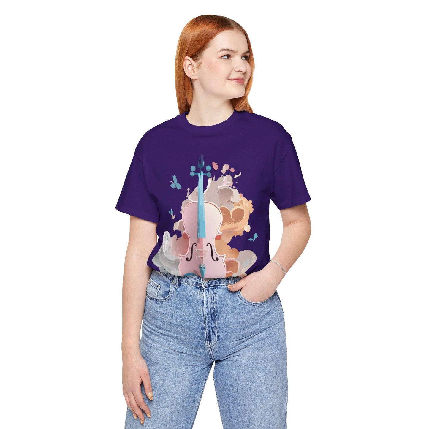Music Graphic Unisex 100 Cotton Vintage Art with Musical Elements Tee 11