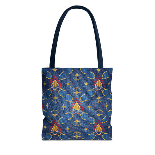 Diwali Graphic Denim Fabric Imitation Print Unisex Canvas Bag Poly Spun 3 Sizes Tote Bag 205-25