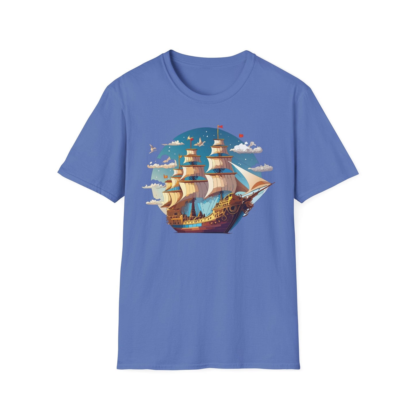 Ship T Shirts Frigate Vessel Tee Shirt Unisex Gildan Softstyle 64000 Cotton Tee Comfort Fit