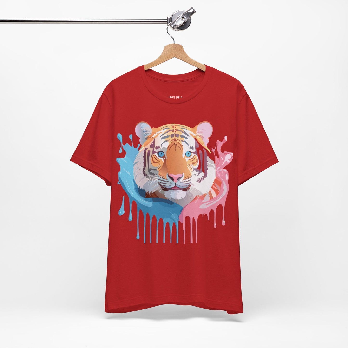 Adelpha Tiger Graphic Tee Premium Unisex Jersey Short Sleeve With Vintage Artwork