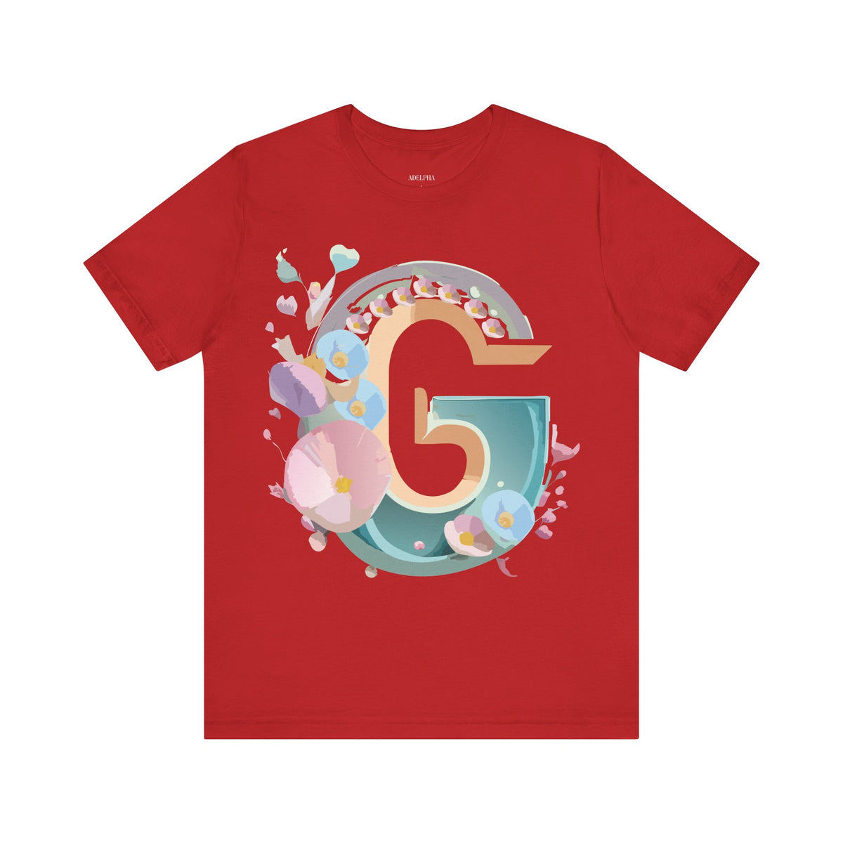 Letter G Graphic Unisex Cotton Bella+Canvas Tee with Art Letter Design
