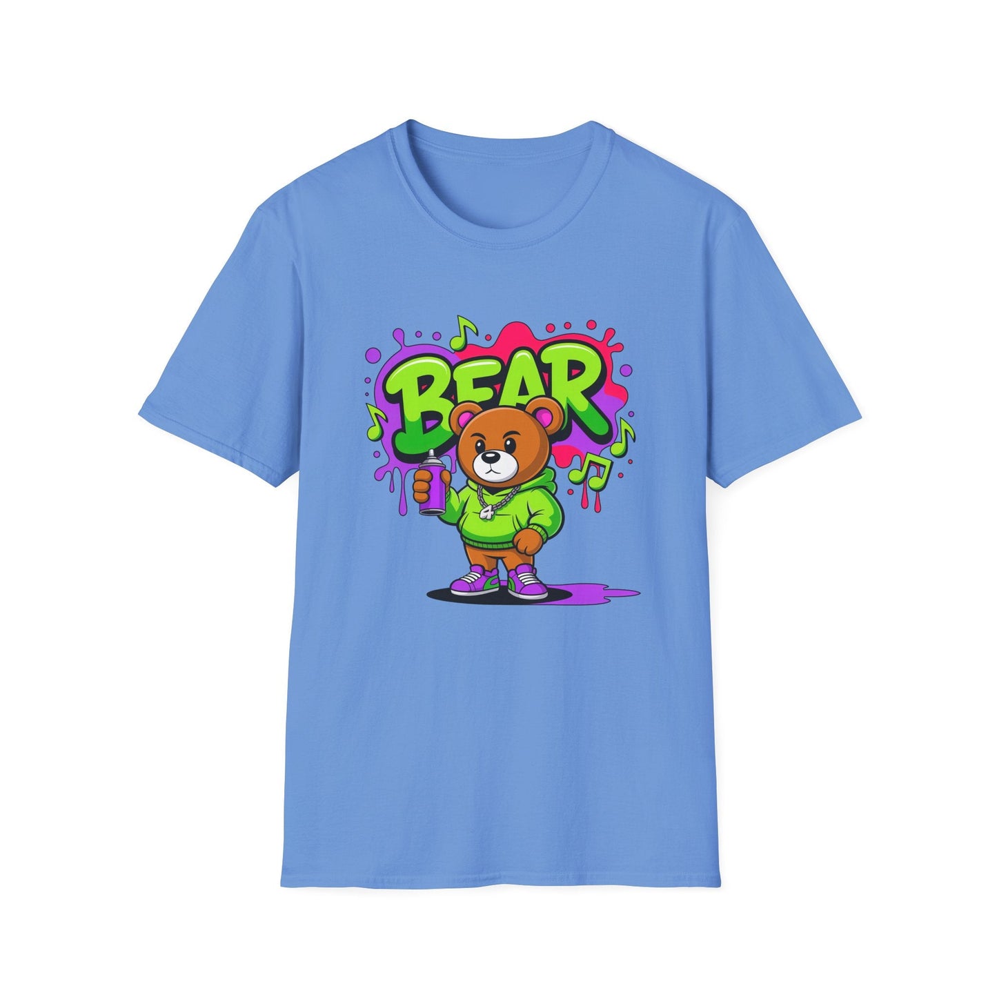Cartoon T Shirt With Animation Funny Animals Tee Gildan Softstyle 64000 100 Percent Ring Spun Cotton
