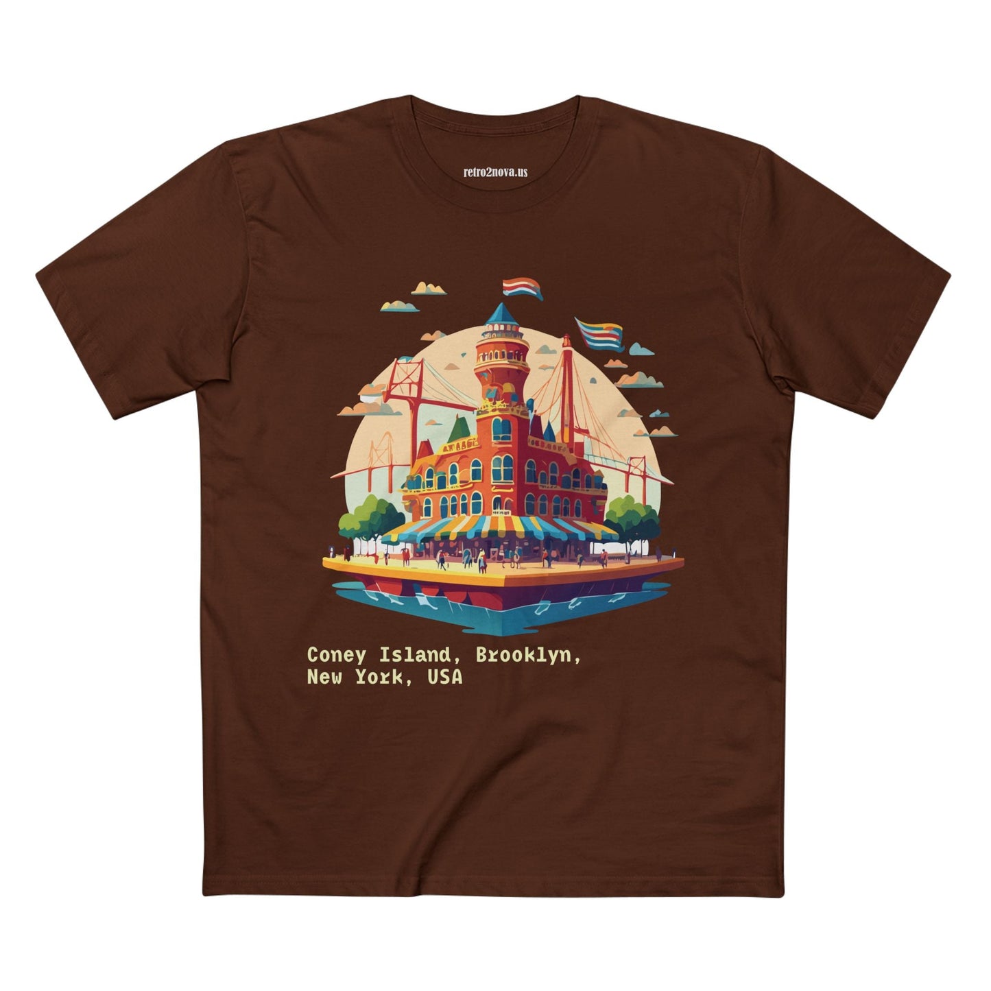 Unisex Brooklyn Travel Shirt With Original Art Design Premium Cotton Tee TT18 For Tourists