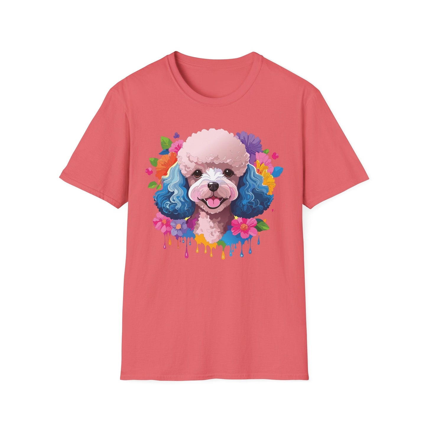 Unisex Dog Shirt Softstyle Tee 100 Percent Cotton Animal Print