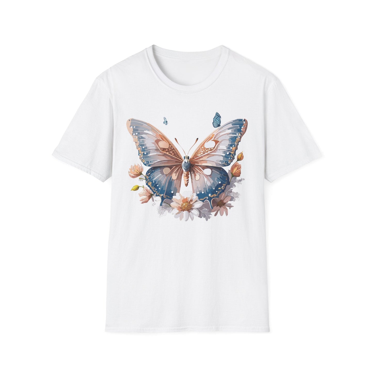 Butterfly Shirt Unisex Monarch Design Gildan 64000 Ring Spun Cotton Softstyle Tee For Comfort