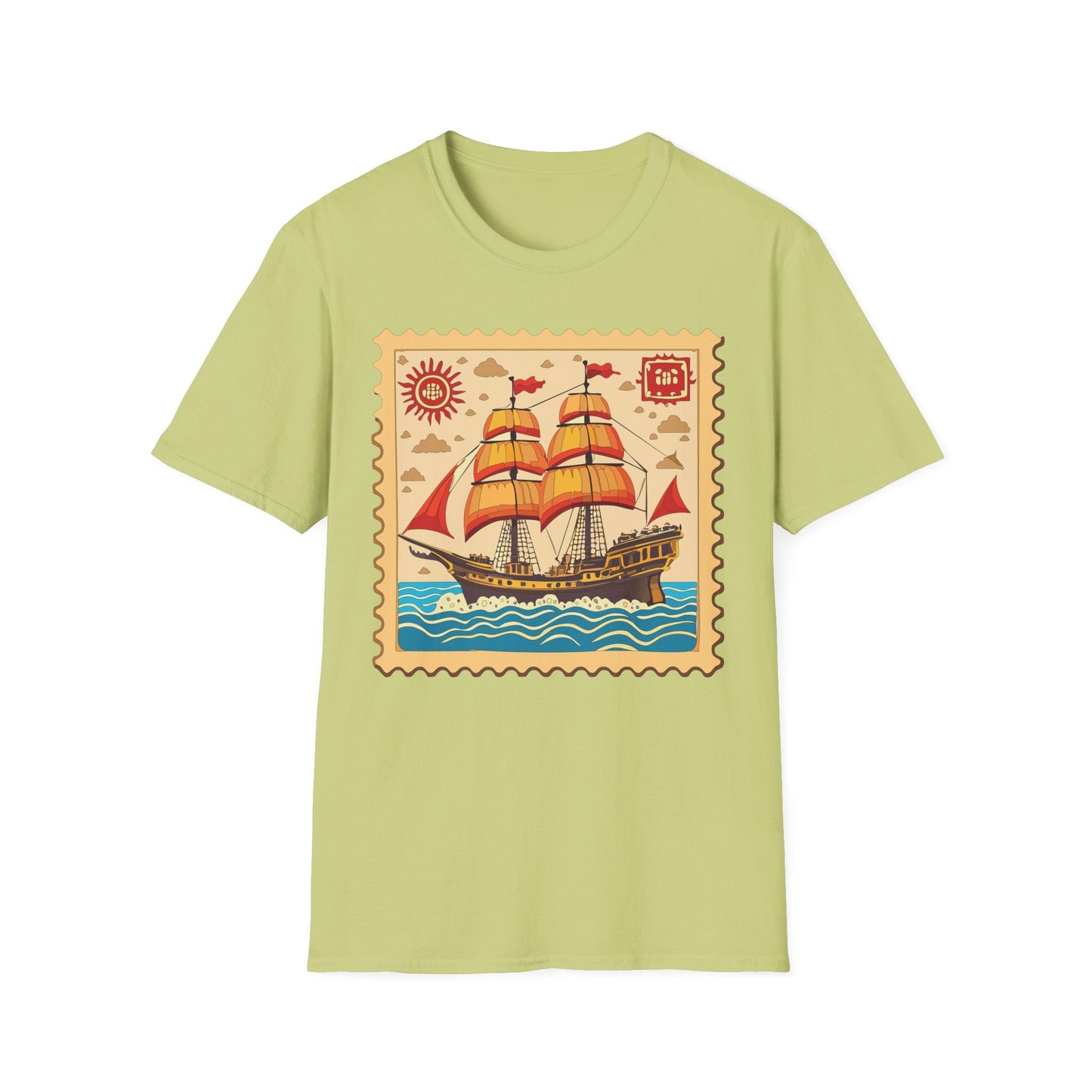 Ship T Shirts Frigate Vessel Tee Unisex Softstyle Gildan 64000 100 Percent Ring Spun Cotton