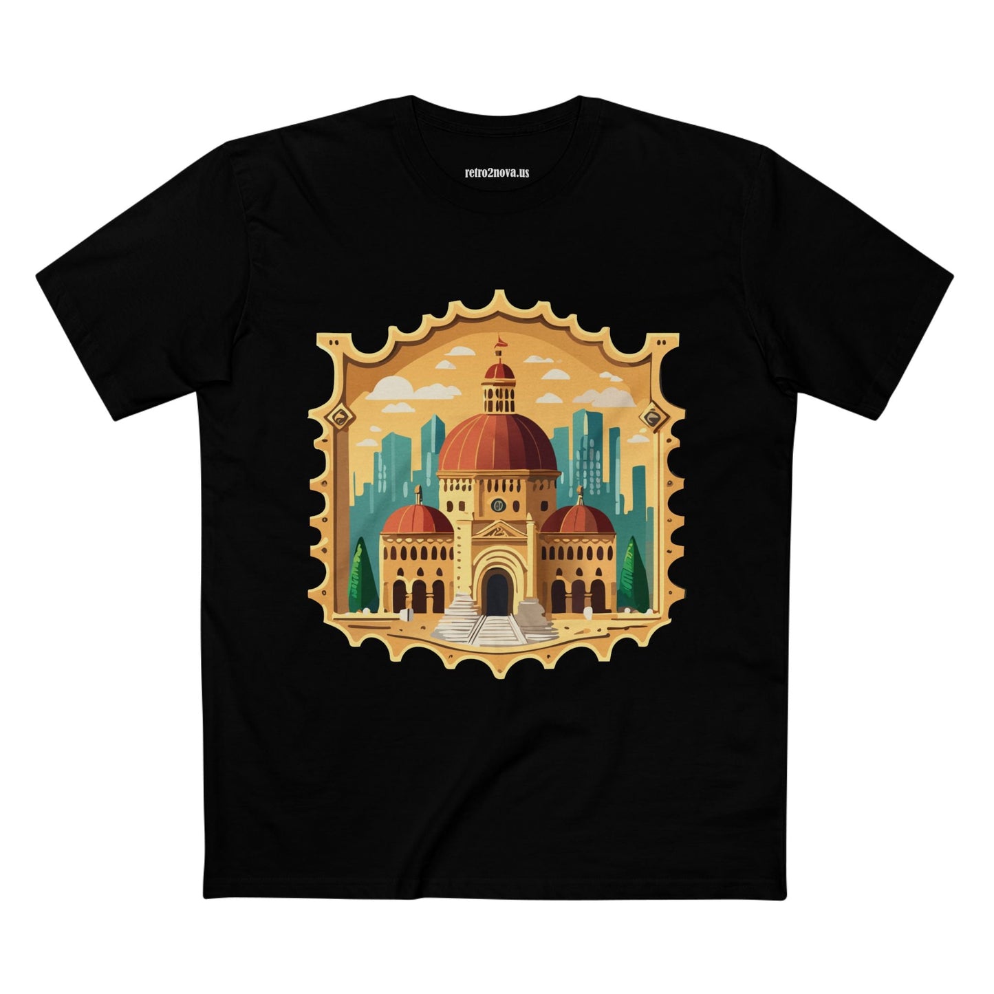 Stamp Shirt Postage Stamp Tee Unisex Premium Cotton With Original Art Design From Retro2Nova