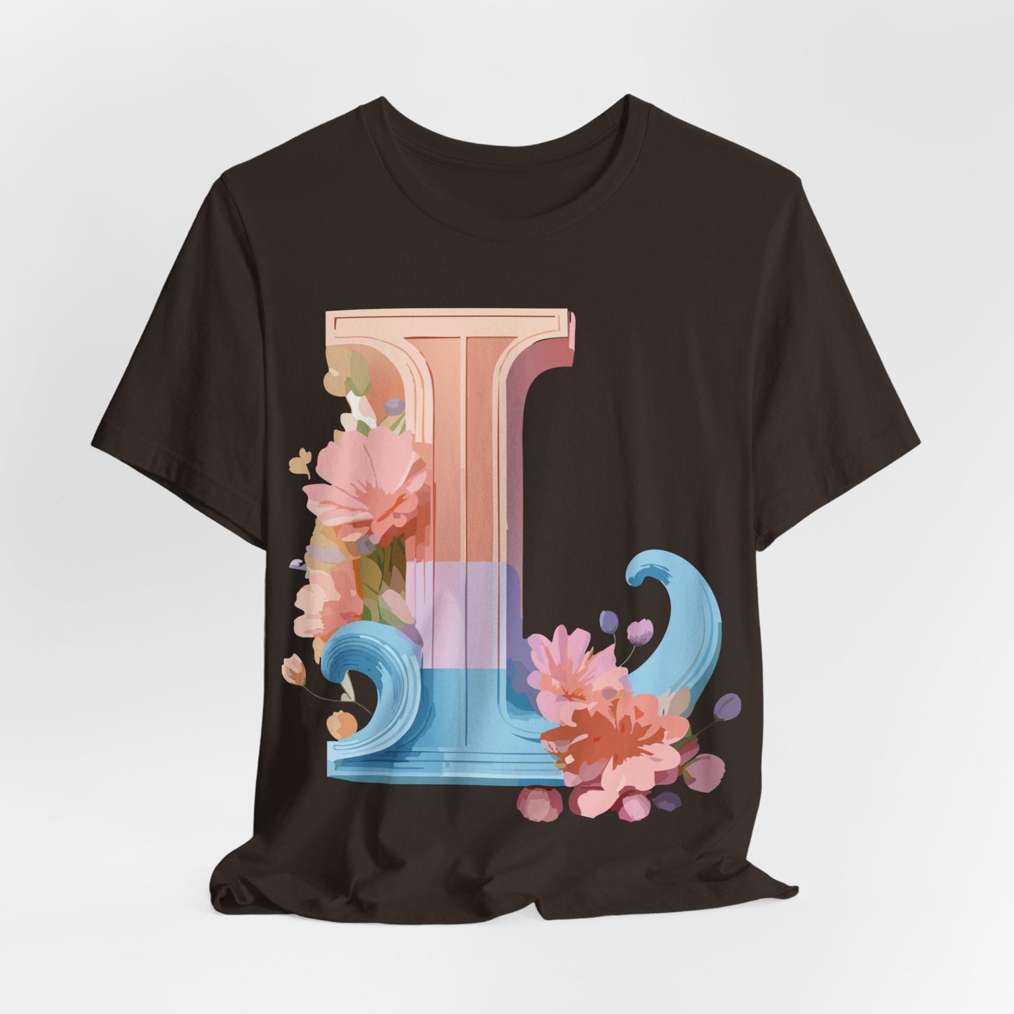 Letter L Shirt Unisex Graphic Tee With Vintage Inspired Artwork By Adelpha Premium Quality