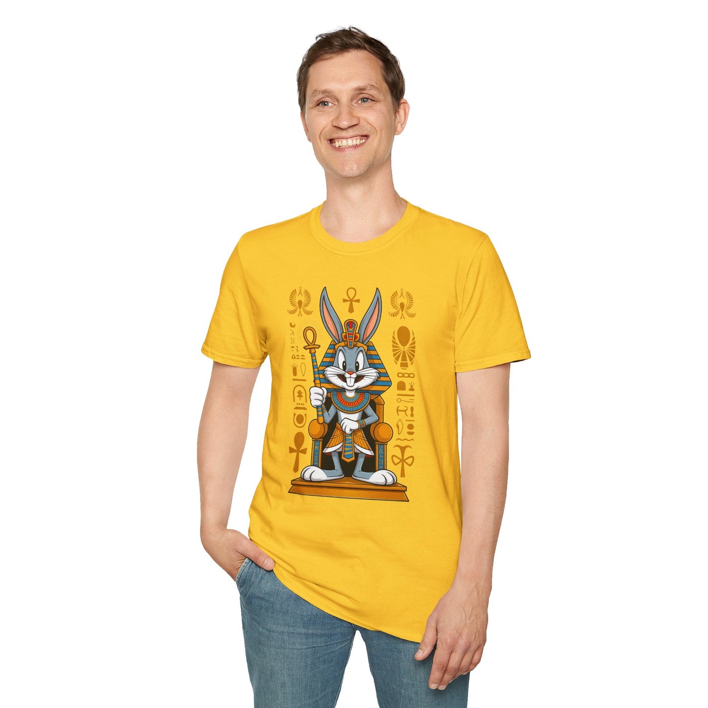 Bugs Bunny T Shirt Unisex Softstyle 64000 Cartoon Animation Tee Ring Spun Cotton