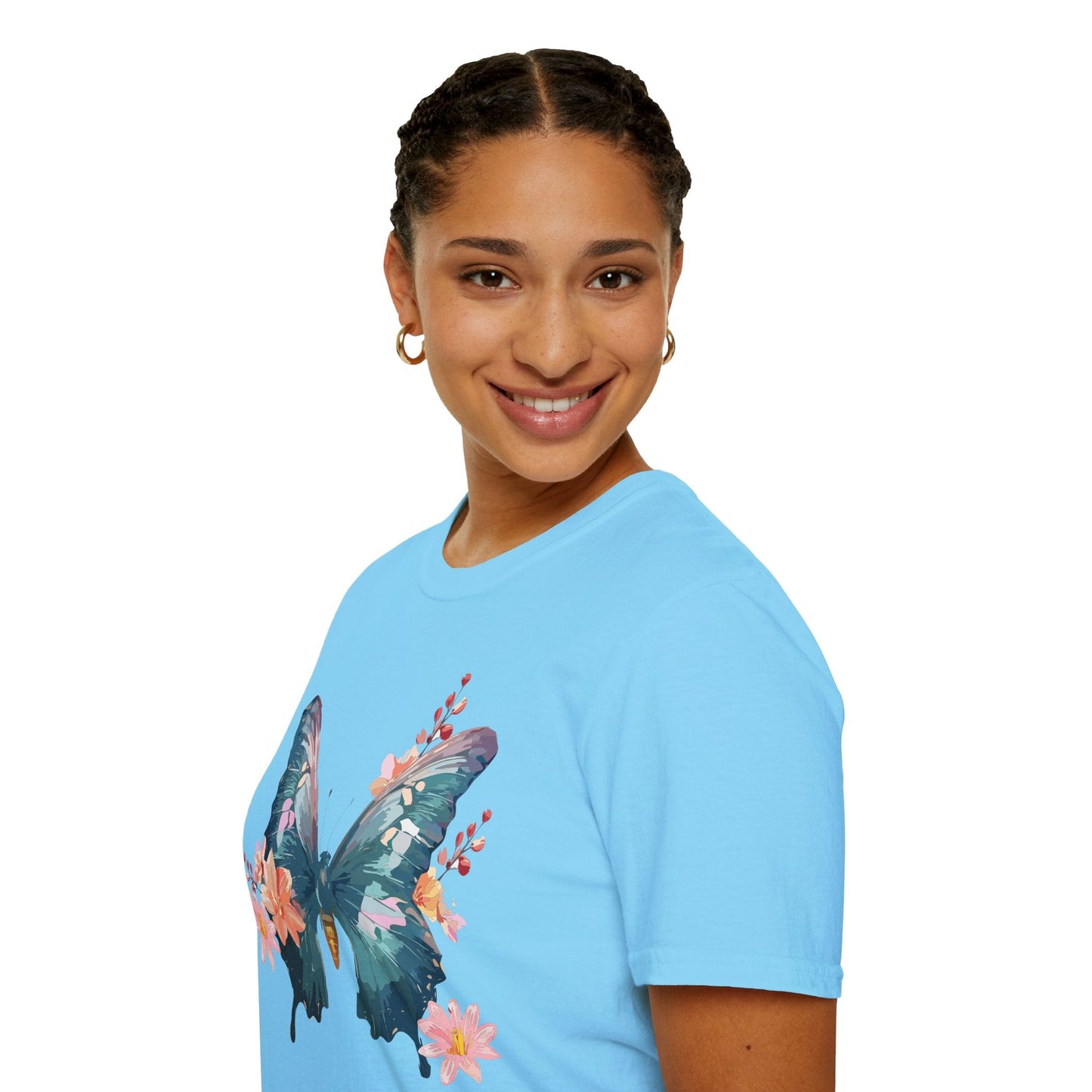 Butterfly T Shirt Unisex Gildan Softstyle 64000 100 Percent Ring Spun Cotton Monarch Tee