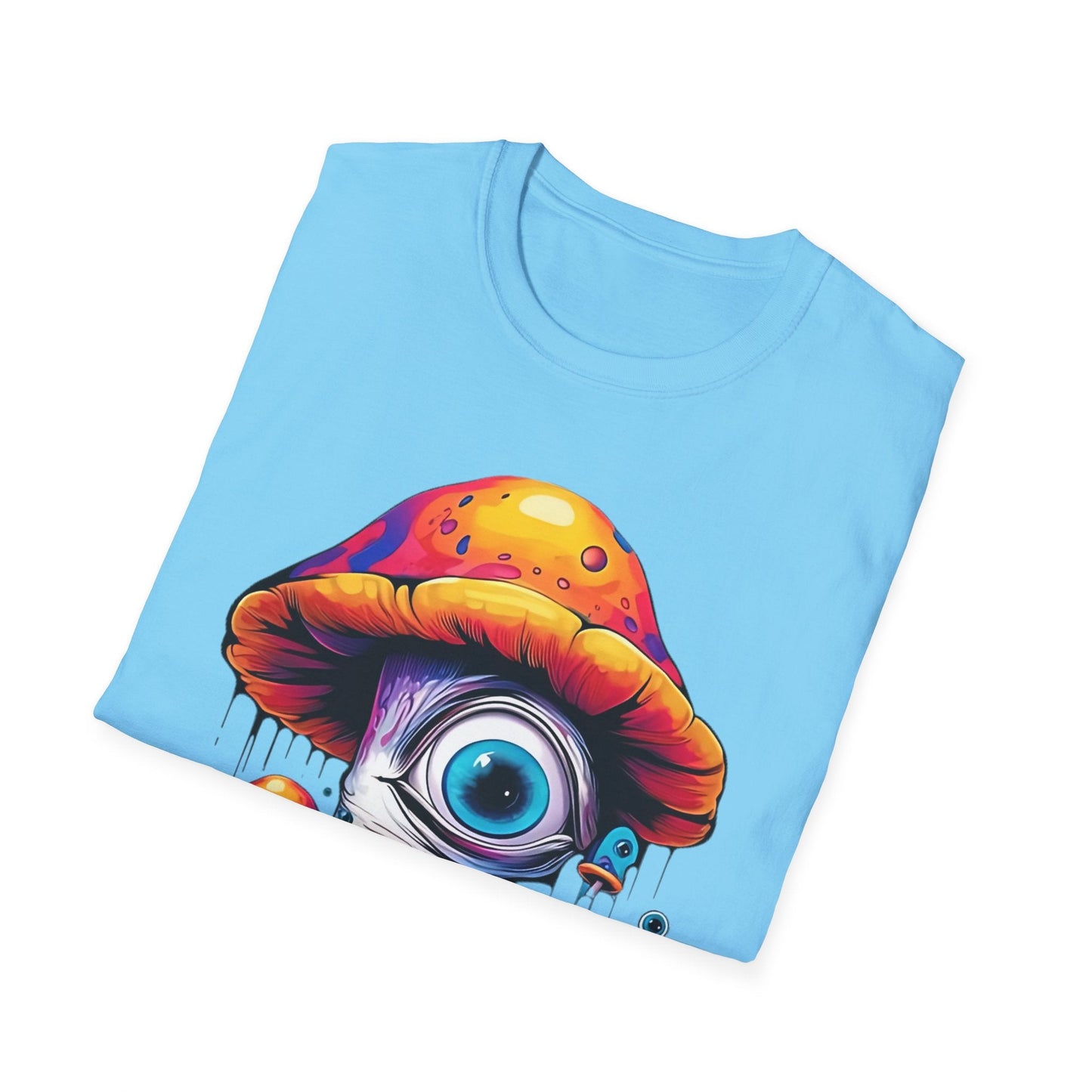 Unisex Mashroom T Shirt With Funny Mashroom Art Design Gildan Softstyle Tee For Everyday Comfort