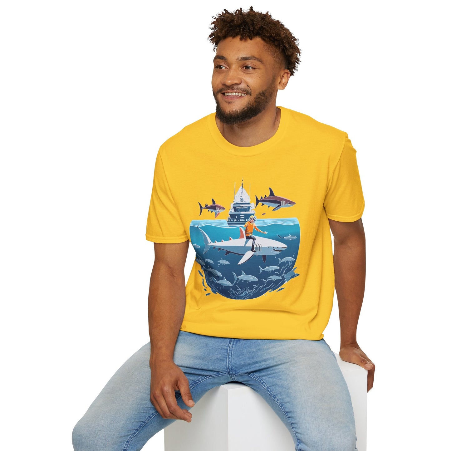 Ocean Graphic Unisex Softstyle Cotton Tee 3