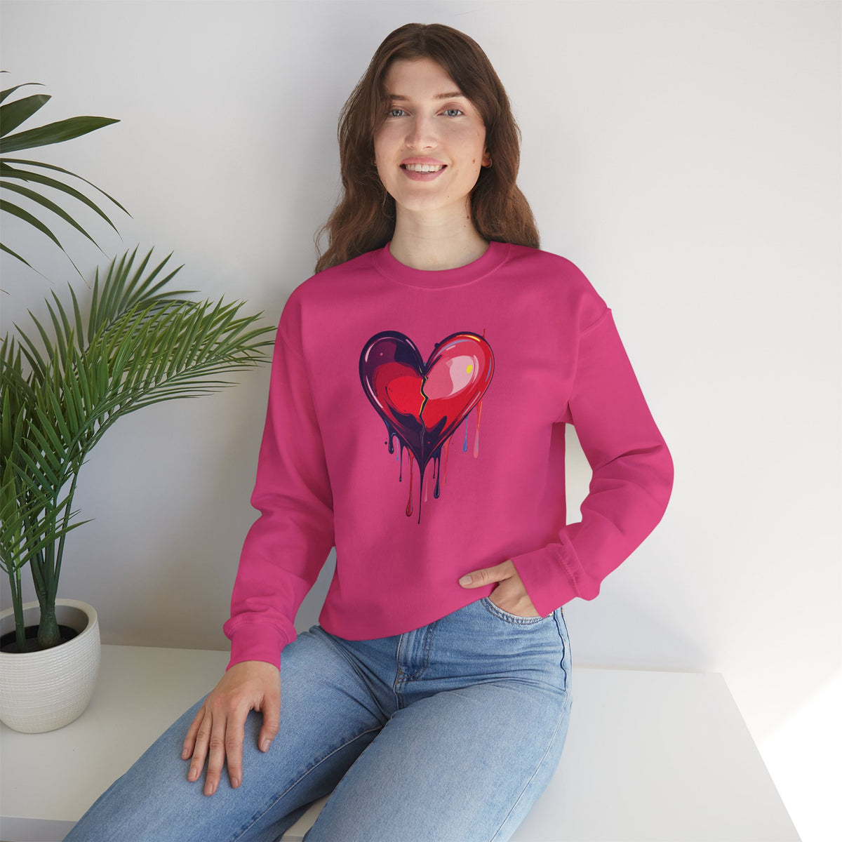 Big Red Heart Sweatshirt, Love Sweatshirt, Valentine's Day Sweatshirt, Heart Sweatshirt 118