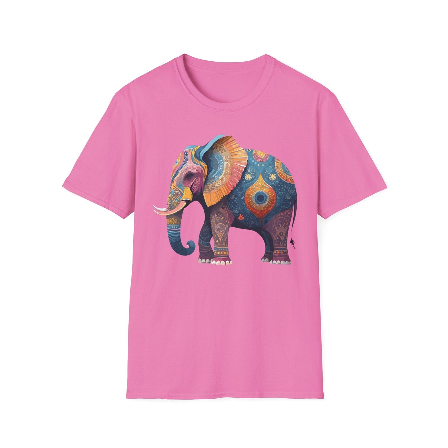 Elephant T Shirt Unisex Gildan Softstyle 64000 Tee With Animal Elephant Graphic Artwork