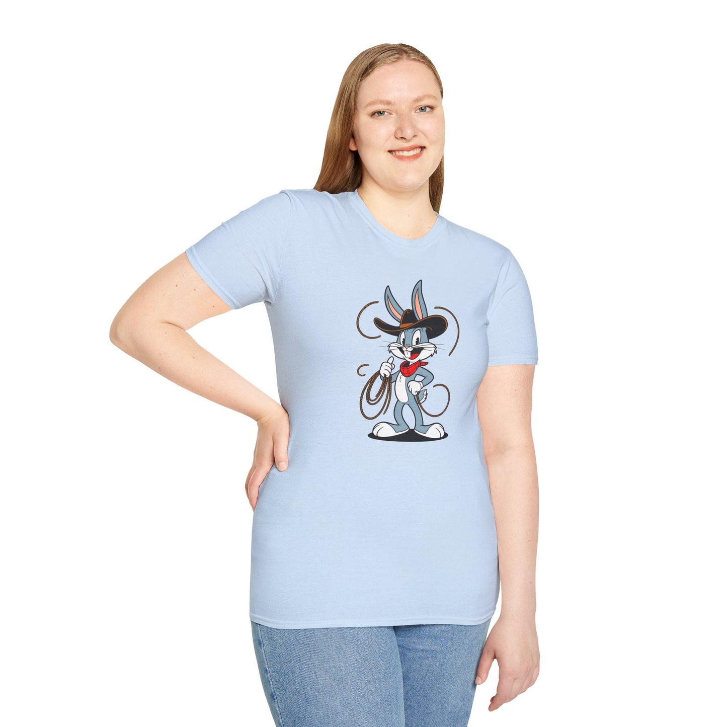 Bugs Bunny T Shirt Unisex Gildan Softstyle 64000 Cartoon Animation Tee With Art Design Artwork
