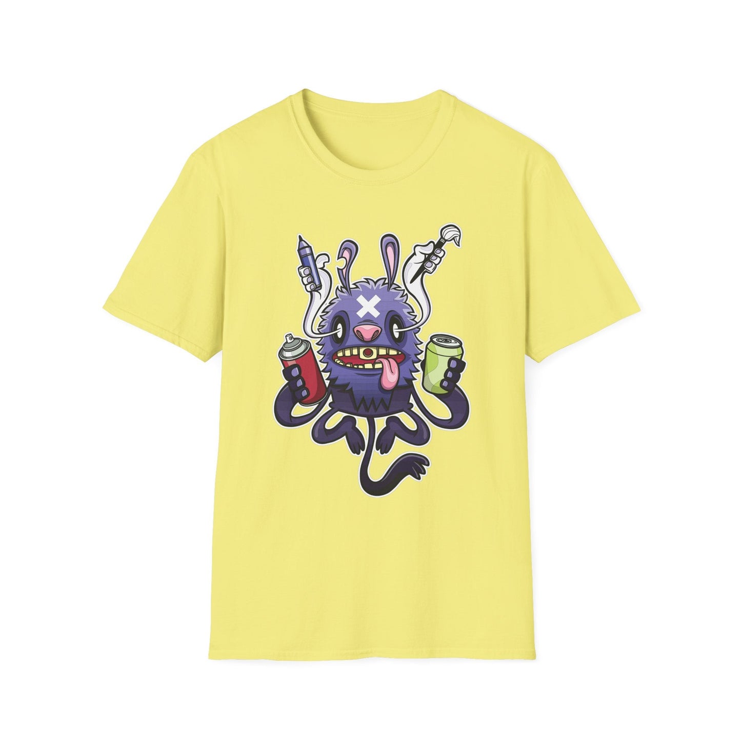 Cartoon T Shirt Animation T Shirt Funny Tee Shirt Unisex Softstyle Gildan 64000 Art Design
