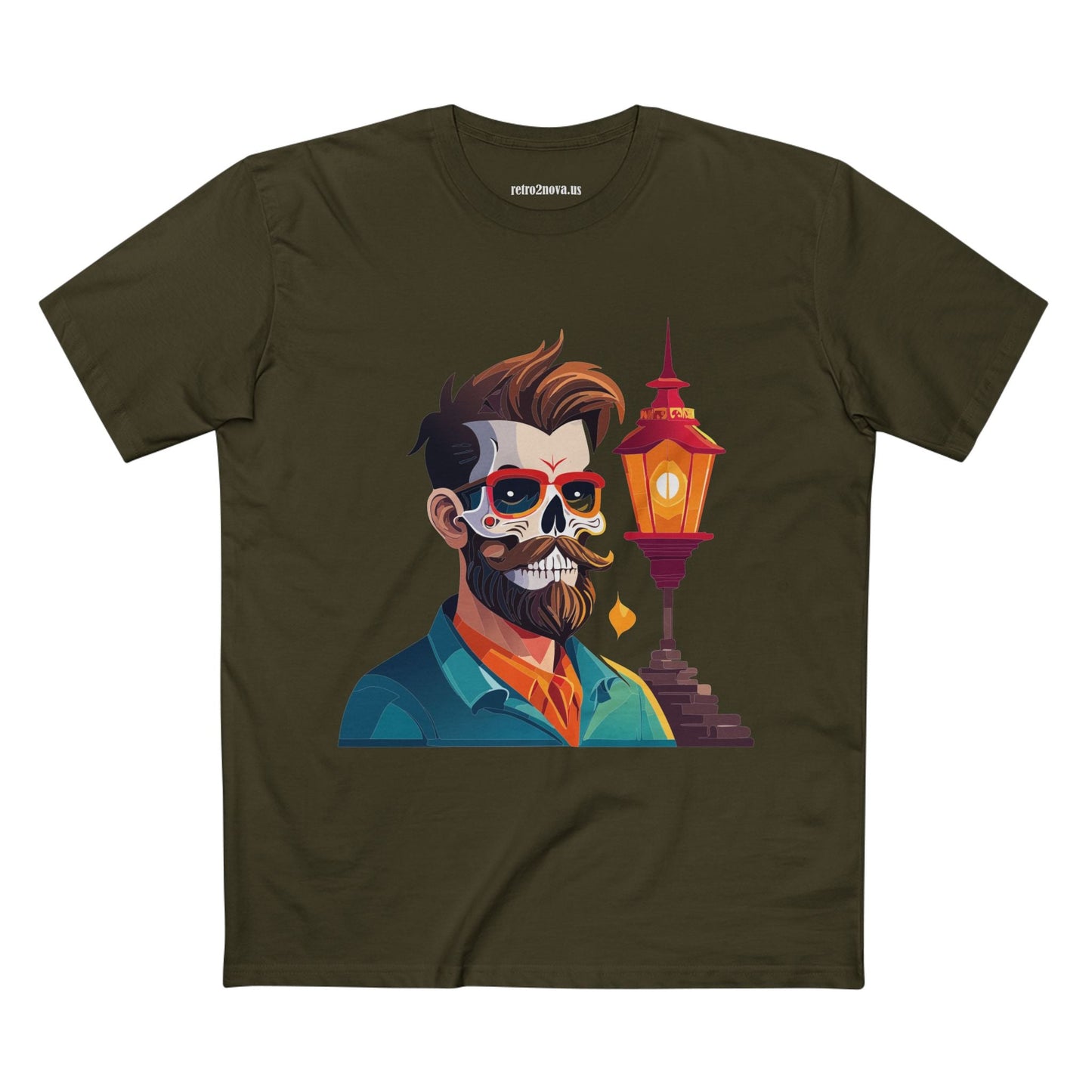 Skull Shirt Unisex Premium Cotton Tee With Skeleton Art Design From Retro2Nova Exclusive Collection