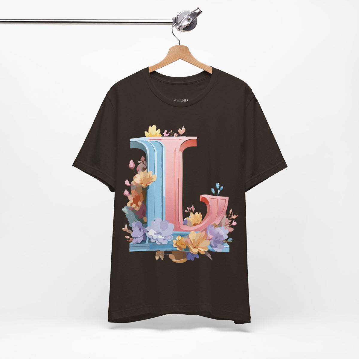 Letter L Graphic Unisex Cotton Bella+Canvas Tee with Art Letter Design