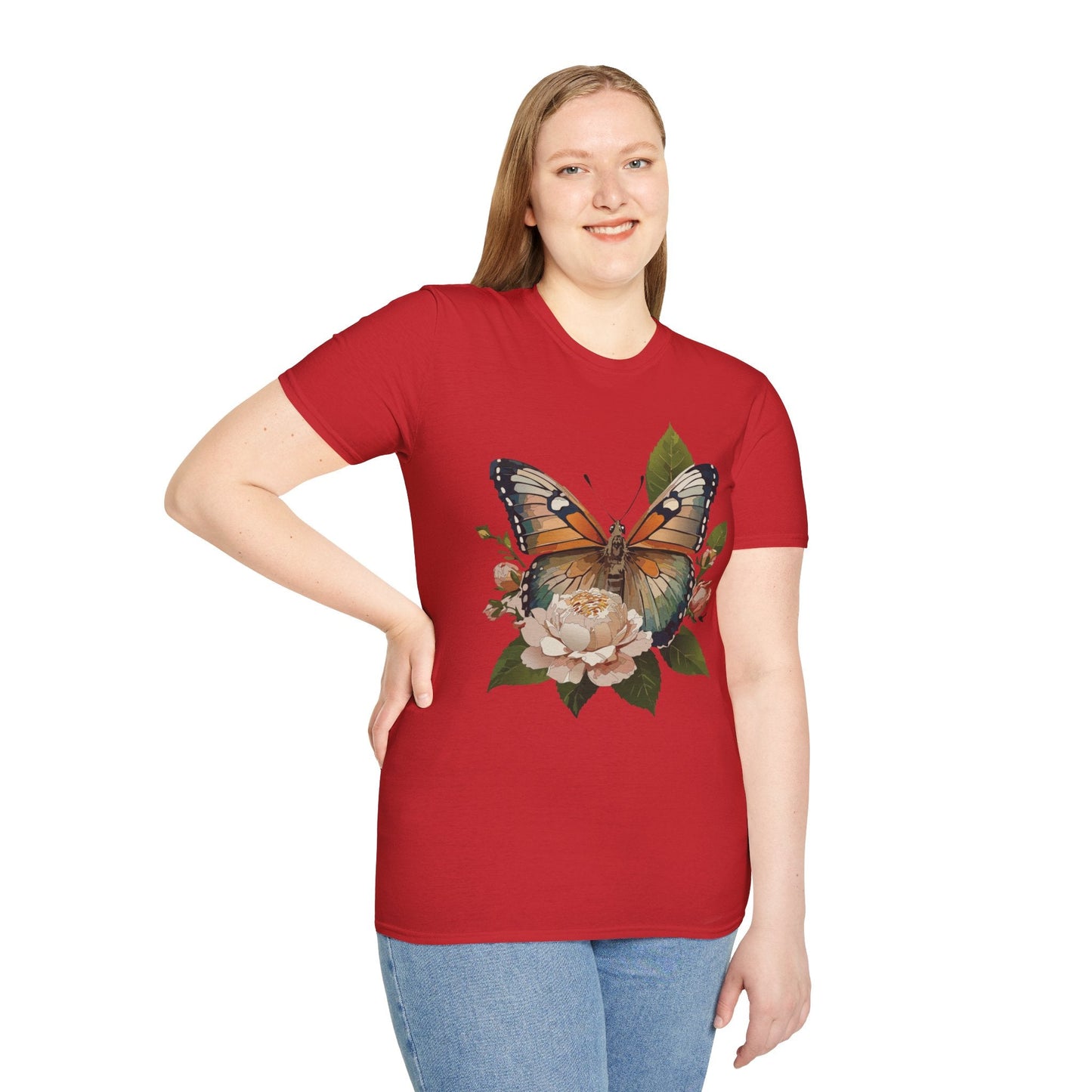 Monarch Butterfly Shirt Unisex Softstyle Cotton Tee Short Sleeve Gildan 64000 Everyday Wear