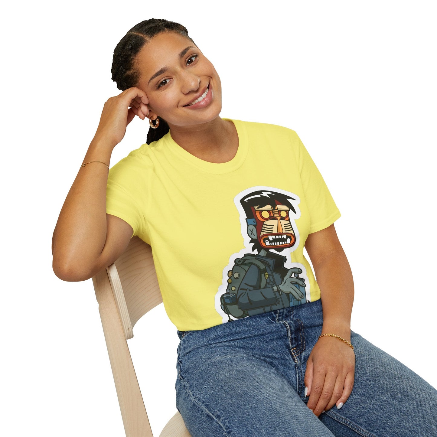 Cartoon T Shirt Animation T Shirt Funny Tee Shirt Unisex Short Sleeve Softstyle Cotton Tee 64000