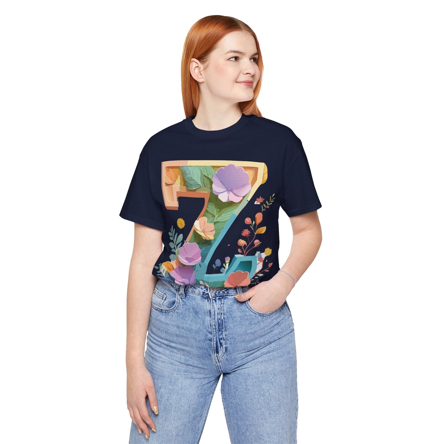 Letter Z Shirt Unisex Graphic Tee By Adelpha Vintage Inspired Artwork Jersey Short Sleeve