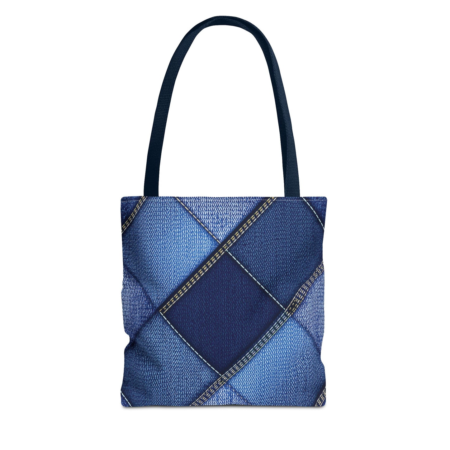 Denim Fabric Imitation Print Unisex Canvas Bag Poly Spun 3 Sizes Tote Bag 105