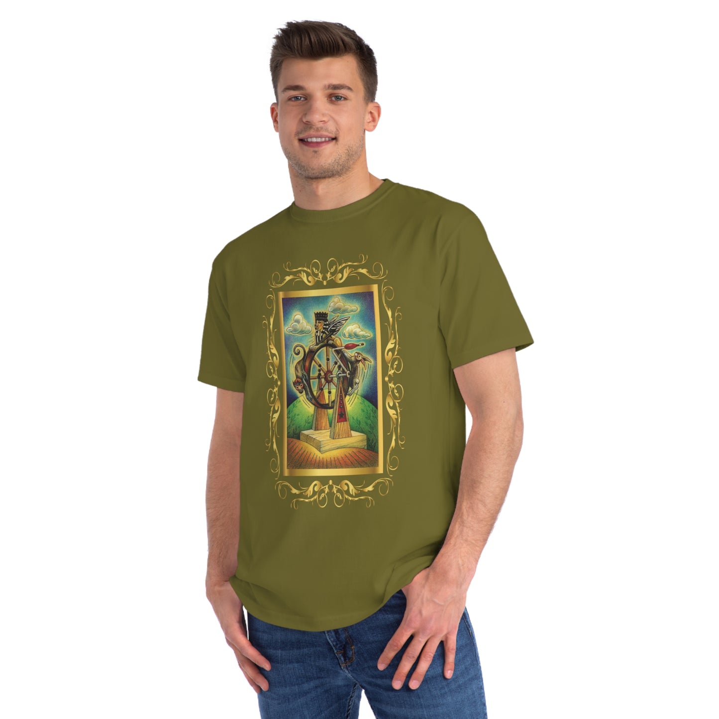 Organic Unisex Cotton T-Shirt with Tarot Cards