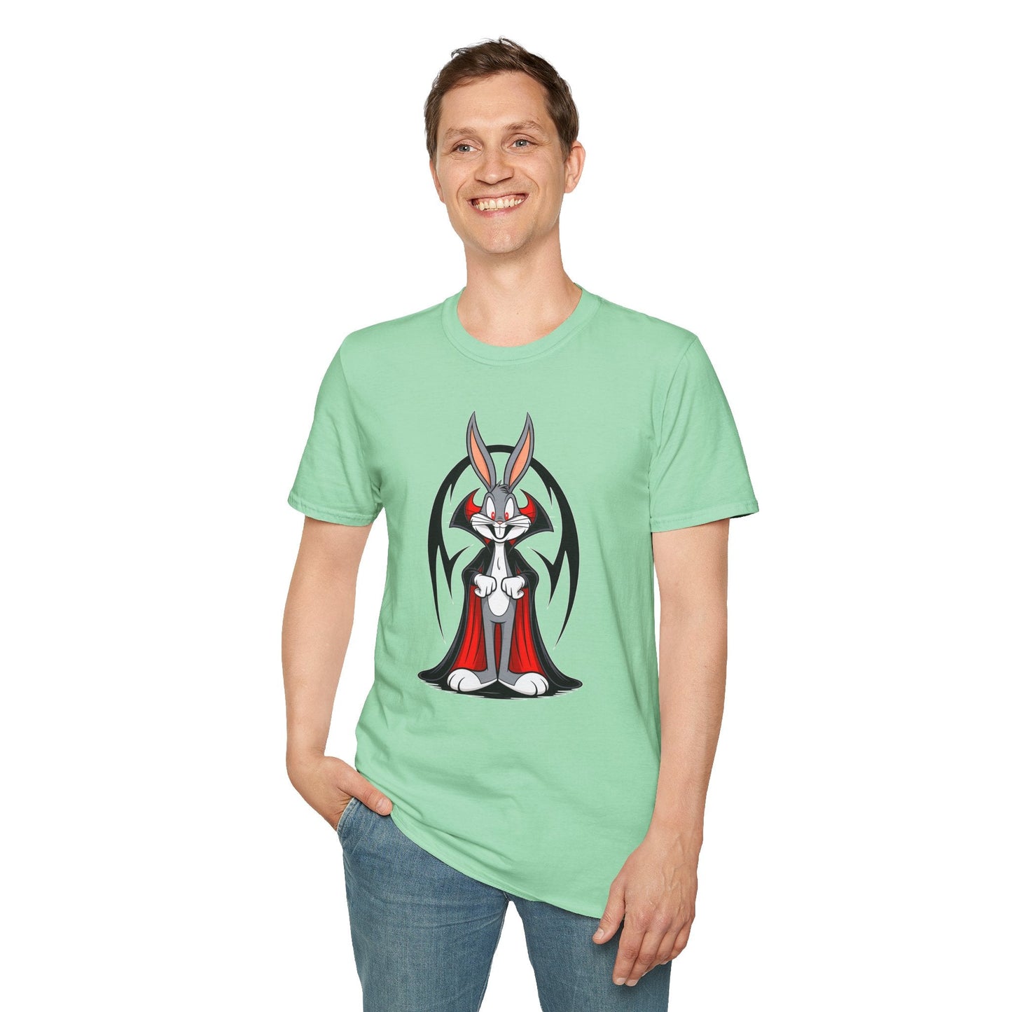 Cartoon Bunny Graphic Unisex Cotton Animal Animation Artwork Design Tee 28