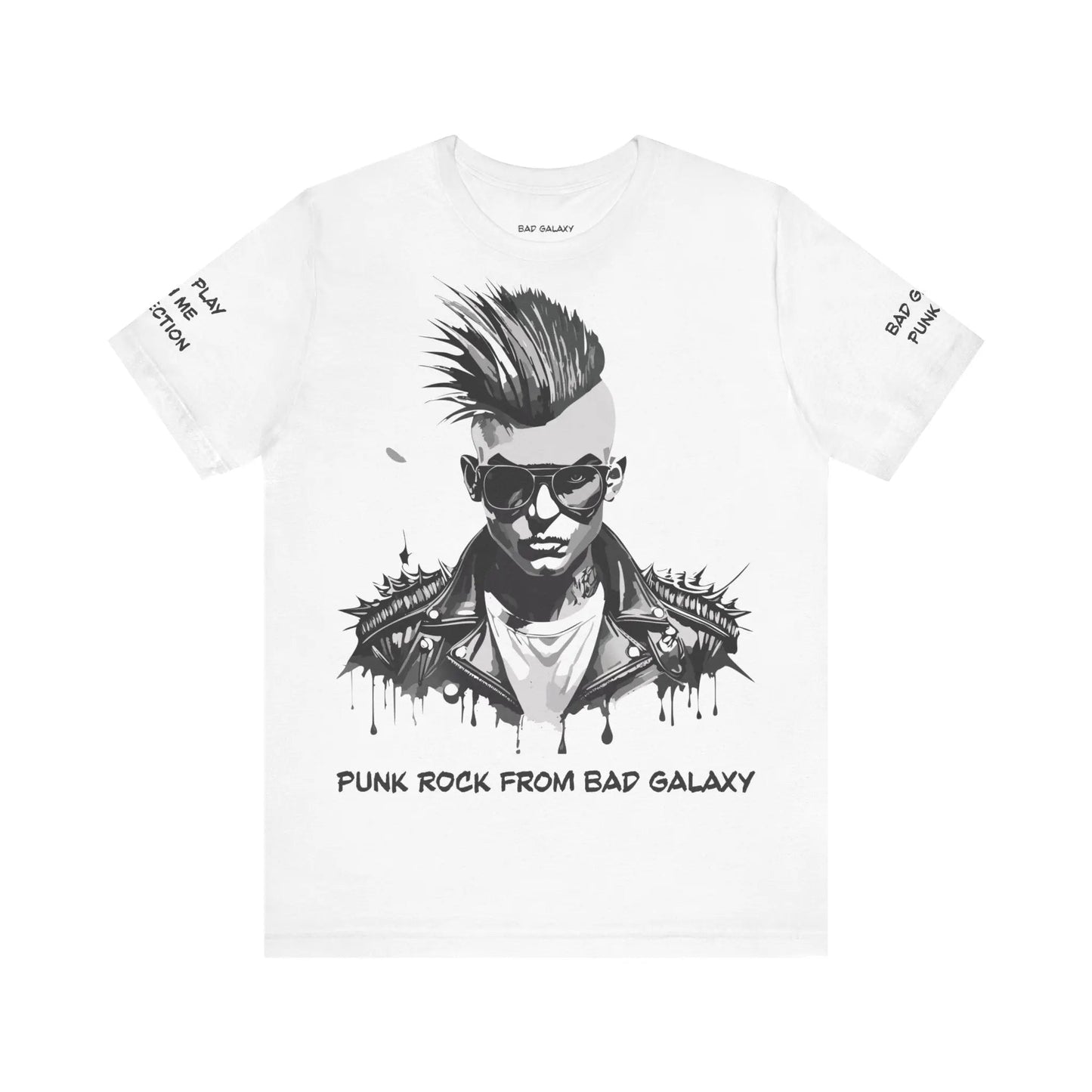 Punk Rock Tee Shirt From Bad Galaxy Made To Order 100 Percent Cotton Eco Friendly Inks