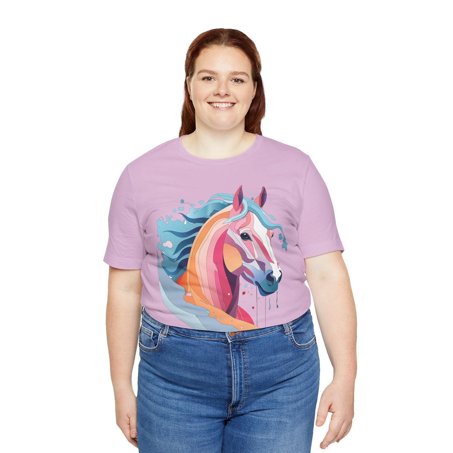 Unisex Animal Tee Shirt With Art Design Wild Animals Short Sleeve Premium Comfort Fit