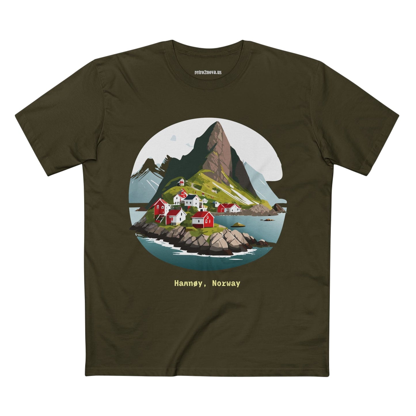 Norway Travel Shirt Unisex Tourist Tee With Original Art Design By Retro2Nova Premium Cotton
