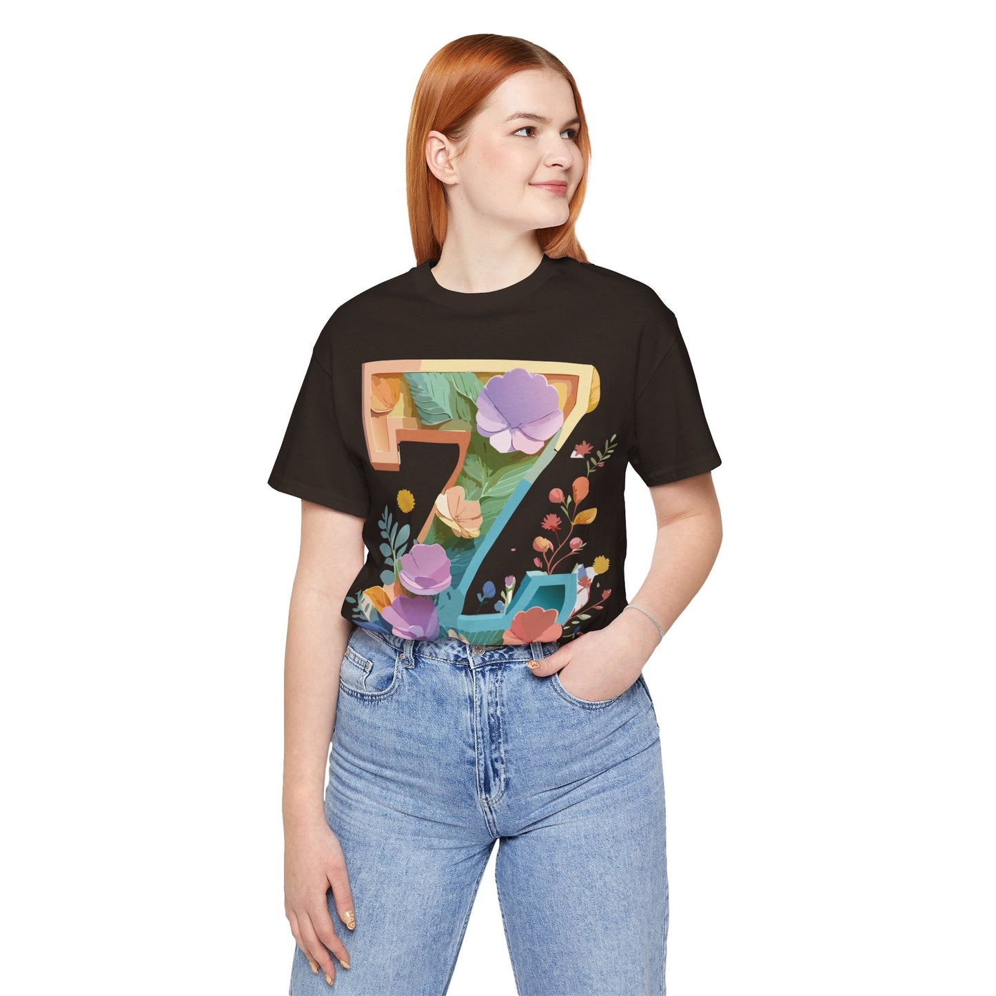 Letter Z Shirt Unisex Graphic Tee By Adelpha Vintage Inspired Artwork Jersey Short Sleeve
