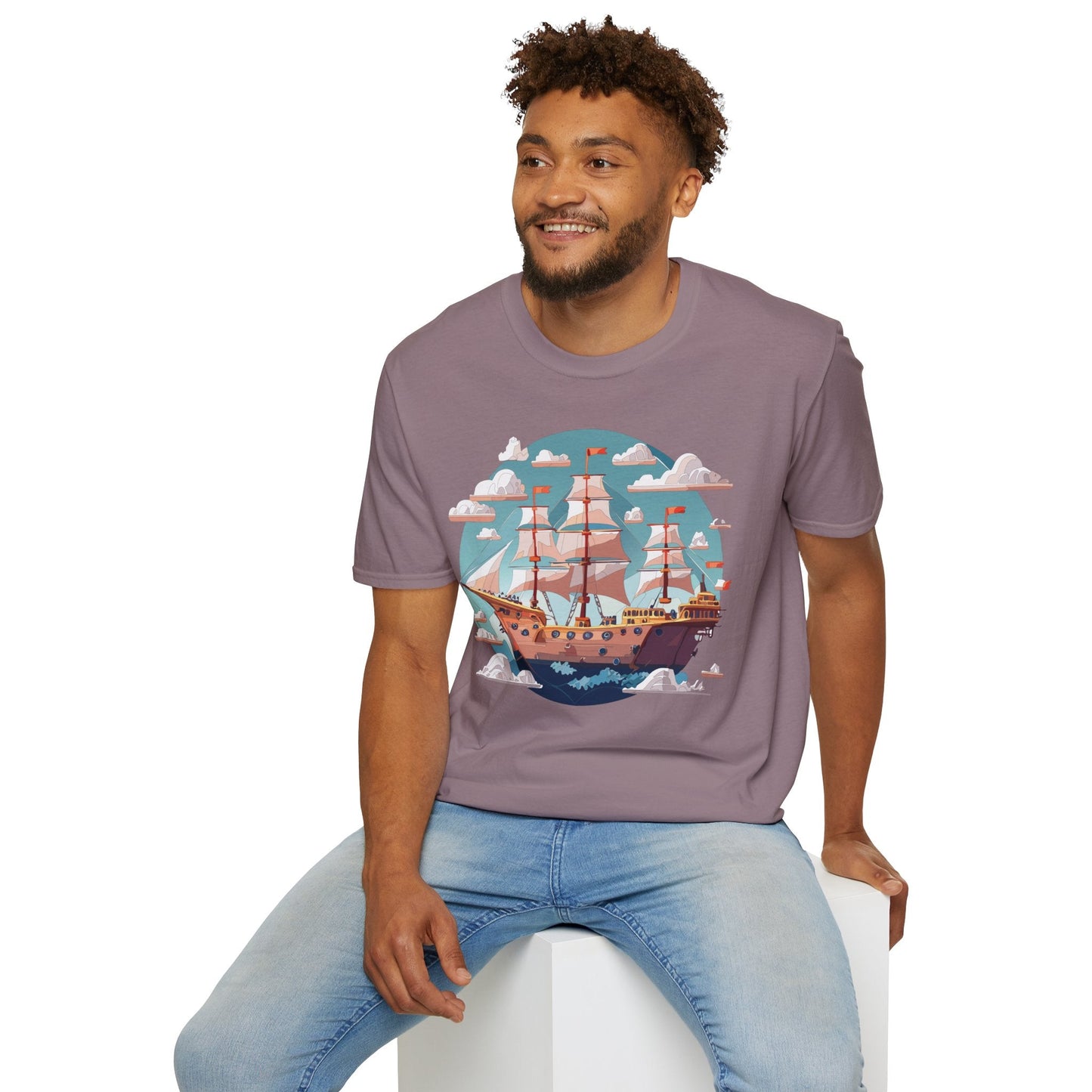 Unisex Ship Frigate Vessel T Shirt Softstyle 64000 Cotton Tee Ultimate Everyday Comfort