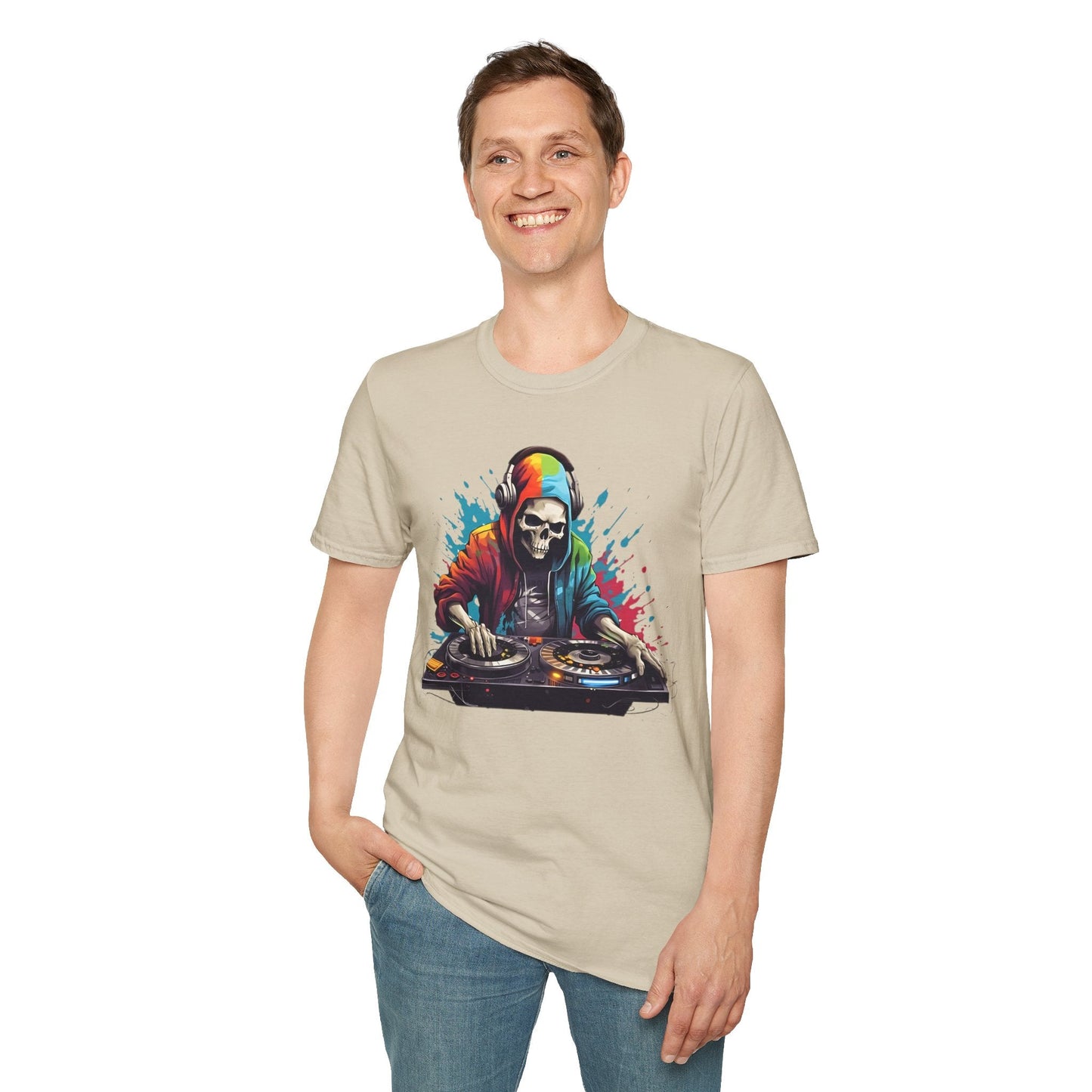 Skull T Shirt Unisex Skeleton Tee 100 Cotton Softstyle Gildan 64000 Graphic Tee Artwork