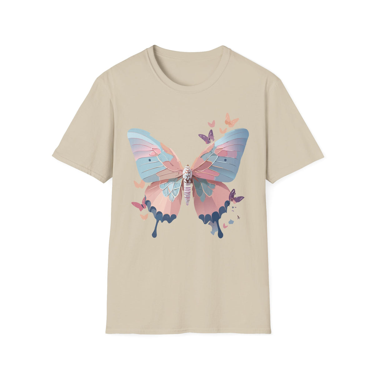Watercolor Butterfly T-Shirt – Colorful Nature-Inspired Gift Graphic Tee Unisex 100 Cotton Gildan T-Shirt