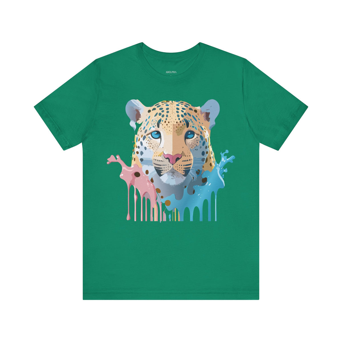 Cheetah Graphic Unisex Cotton Bella+Canvas Tee with Art Animal Design e304