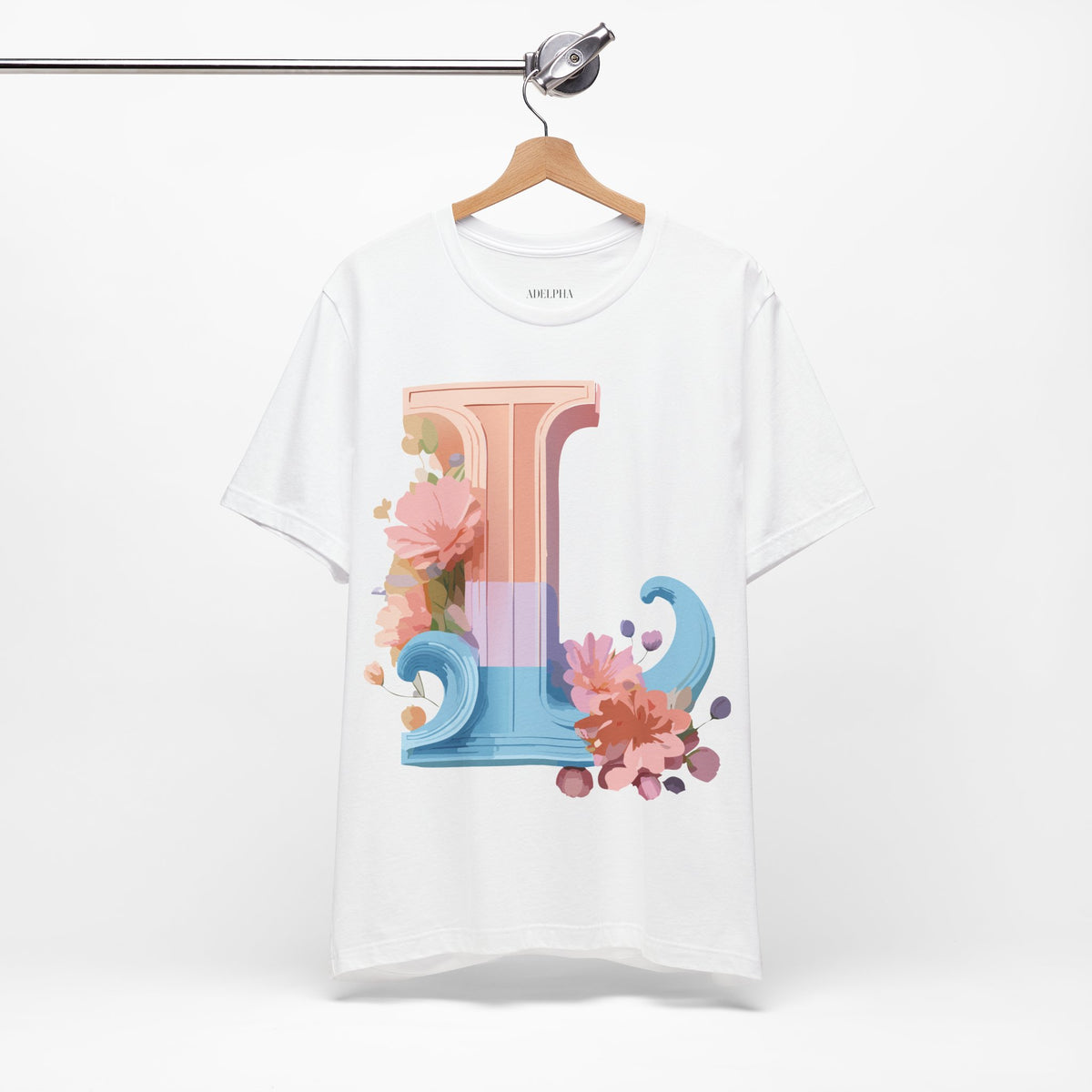 Letter L Graphic Unisex Cotton Bella+Canvas Tee with Art Letter Design