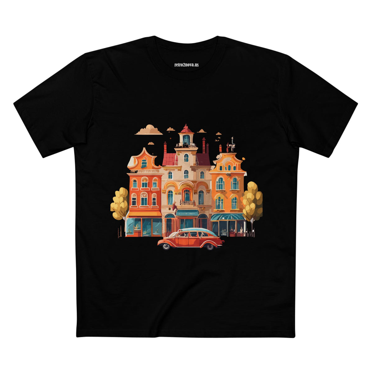 Retro Car Vintage Graphic Tee Staple Unisex 100 Cotton Tee Shirt - RC-22