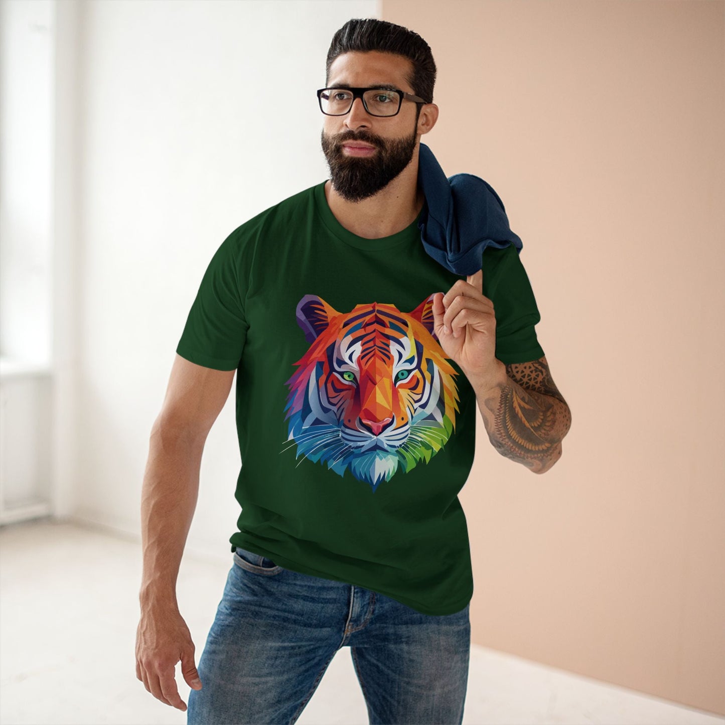 Tiger Animal Shirt Unisex Premium Cotton Tee With Original Art Design Retro2Nova Art Collection Exclusive Art Print
