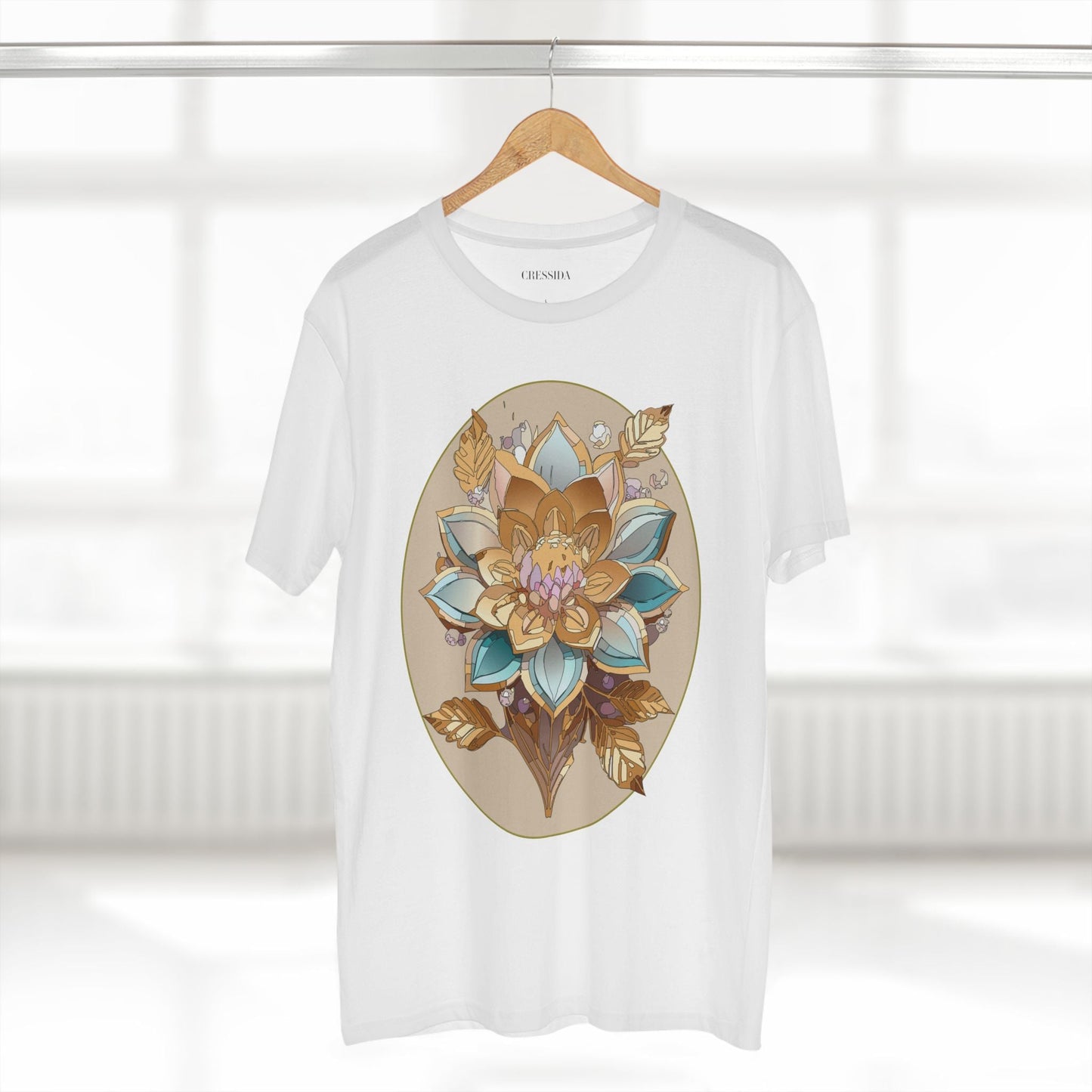 Floral Graphic T-Shirt Unisex 100 Cotton Art Design with Antique Flowers Tee 26