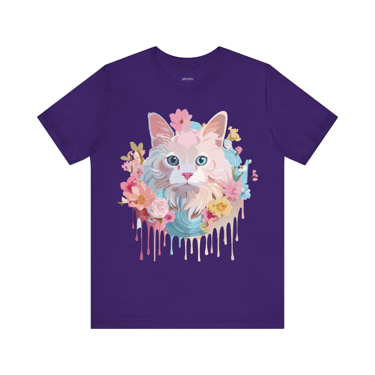 Cat Graphic Tee Unisex Shirt With Cat Art By Adelpha Vintage Inspired