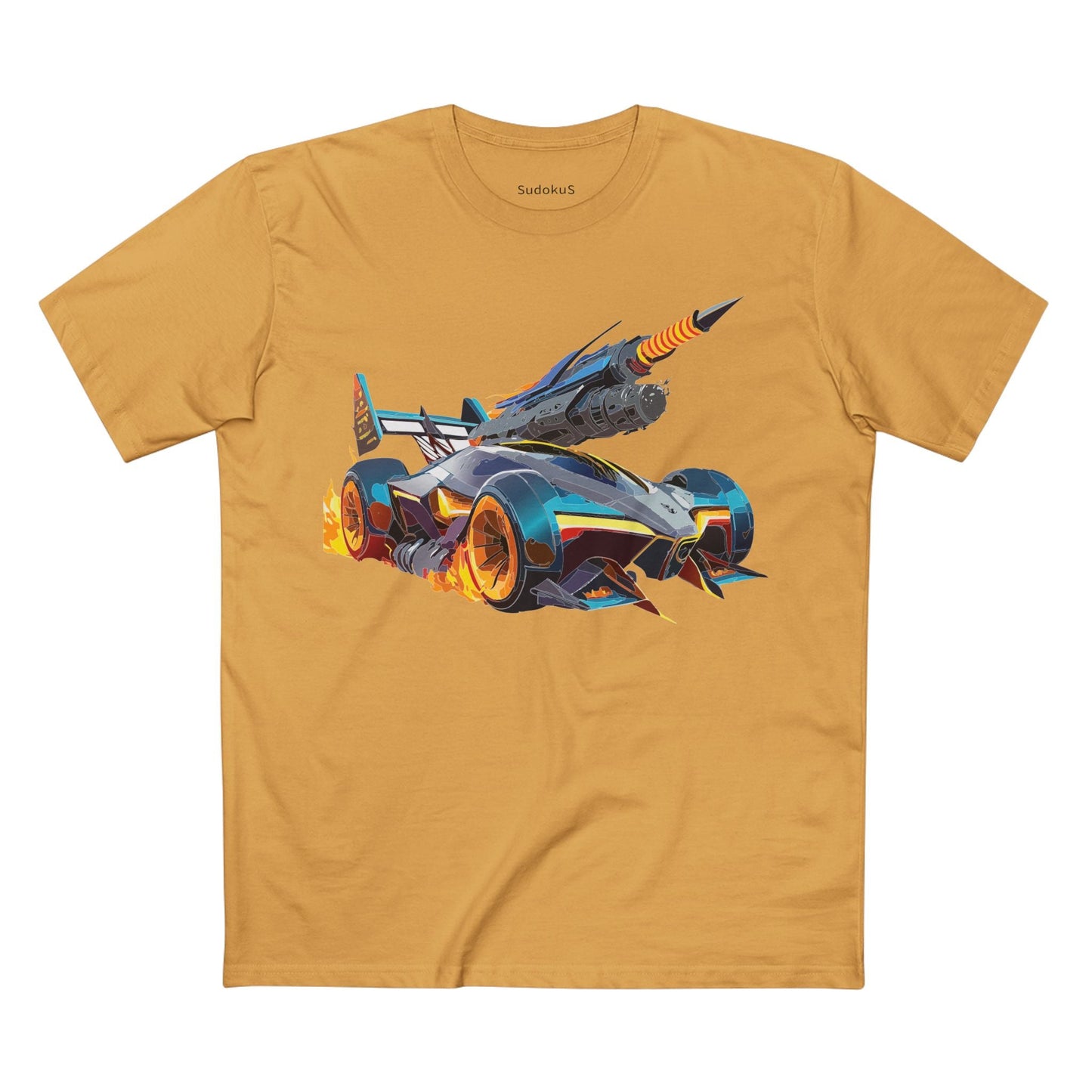 Car Graphic Unisex 100 Cotton Staple Tee 5