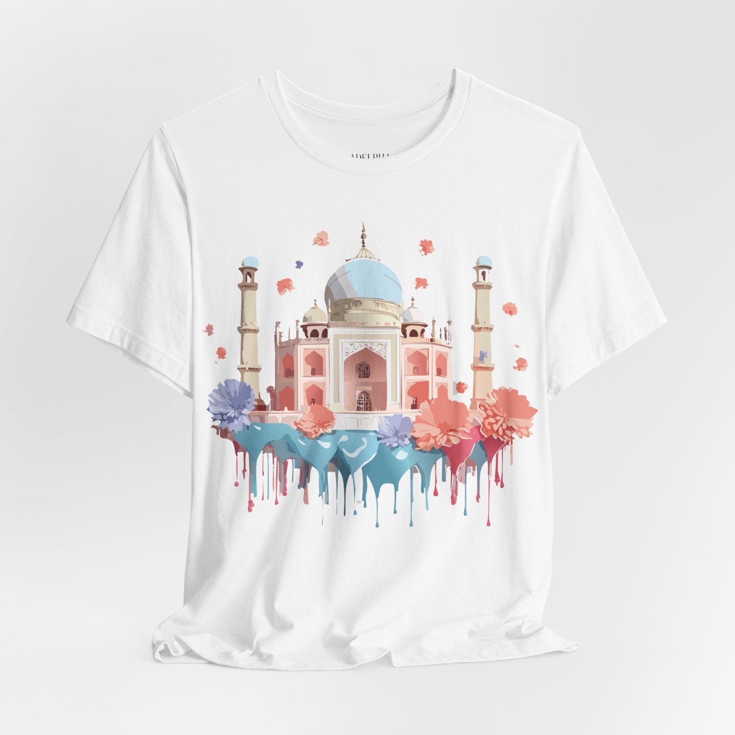 Unisex Taj Mahal Graphic Tee Vintage Inspired Shirt By Adelpha Art Design Collection