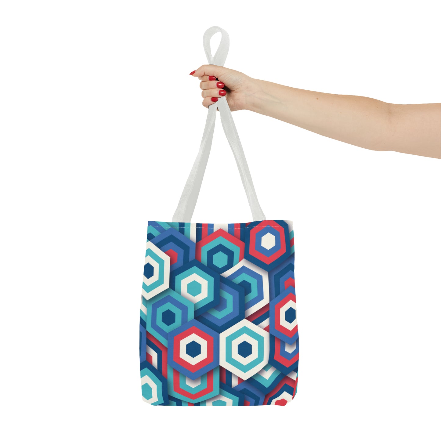 Bolsa de lona con estampados abstractos 