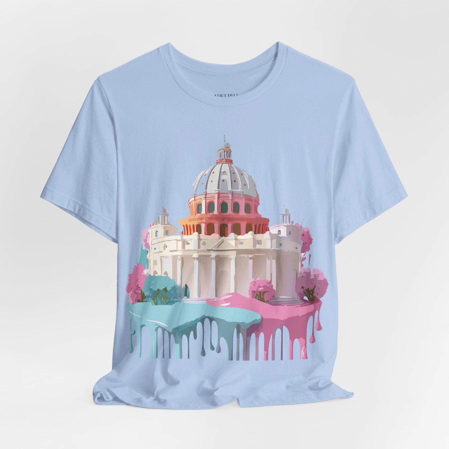 Rome Tourist Unisex Graphic Tee With Vintage Art Design Comfortable Fit