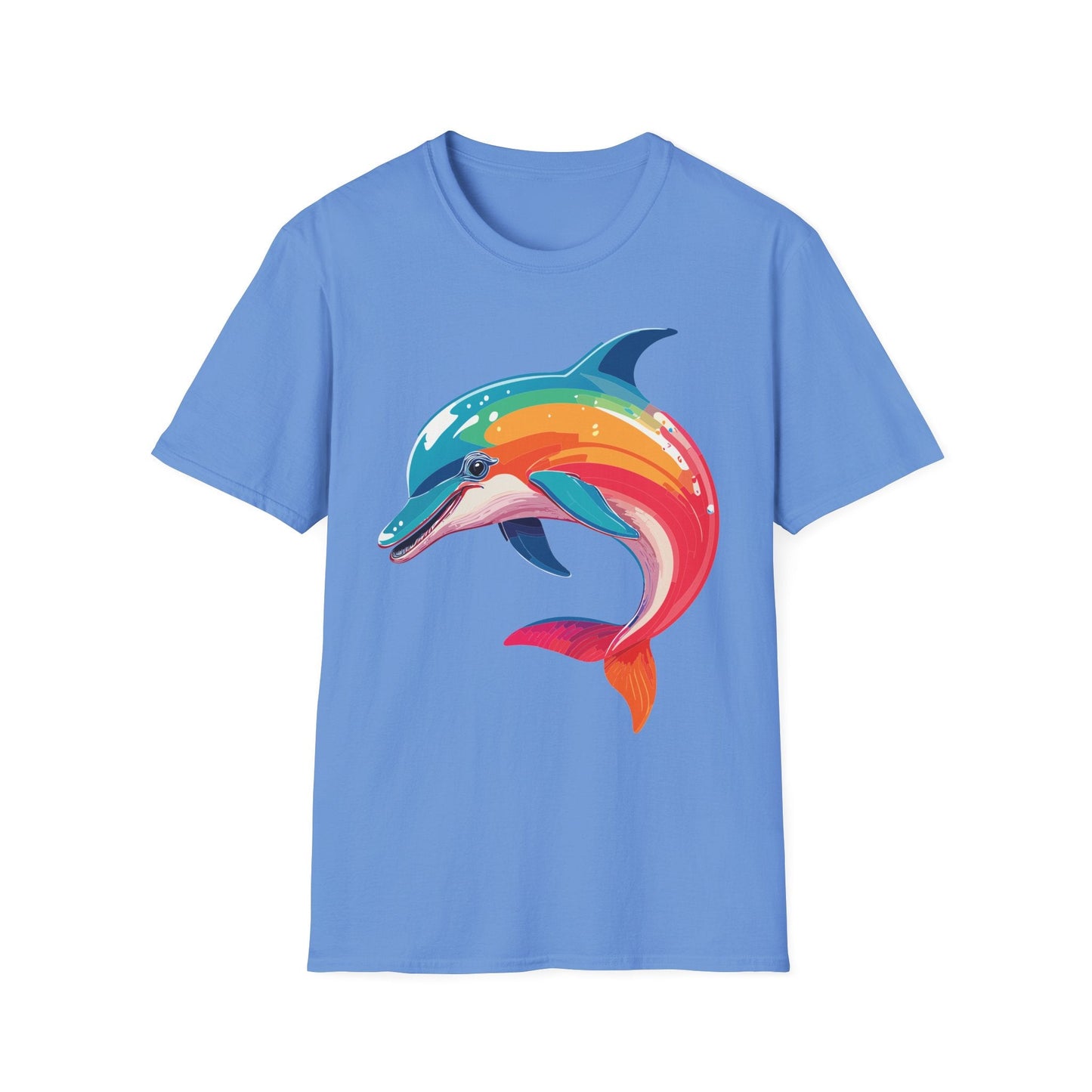 Dolphin Shirt For Unisex 100 Percent Ring Spun Cotton Gildan Softstyle 64000 Short Sleeve Tee