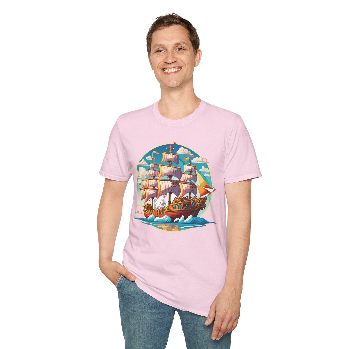 Ship T Shirts Frigate Tee Unisex Vessel Tee Shirt Gildan Softstyle 64000 Cotton Tee Classic